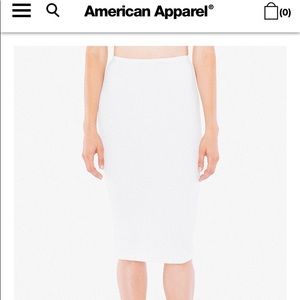 American Apparel Ponte Mid-Length Pencil Skirt